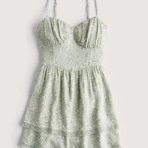 Hollister Tiered Mini Dress With Pockets